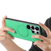 For Samsung Galaxy S25+ 5G Solid Color Retro Magsafe PU Back Cover Phone Case(Green)