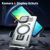 For Samsung Galaxy A05 Shield Frame Holder MagSafe Phone Case(Grey)