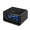 LED Digital Bedroom Alarm Clock With USB Charging Port Clock Radio Temperature Electronic Platform Clock, Specification: EU Plug(Black)