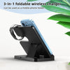 S80-A 3-in-1 Portable Magnetic Foldable Wireless Charger Phone Watch Earphone Charger(White)
