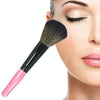 Wooden Handle Soft Head Buffer Foundation Powder Blush Brush Makeup Tools(Pink)