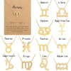 Zodiac Signs Necklace Electroplate Alloy Short Chain Jewelry, Style: Capricorn Golden