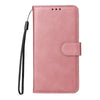 For Samsung Galaxy S24+ 5G ENKAY Card Wallet Calf Texture Leather Phone Case with Screen Film(Pink)