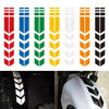 10 PCS Car Stripe Reflective Sticker Motorcycle Fender Arrow Stickers(Yellow)