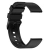 For Amazfit Bip 3 20mm Step Silicone Strap Stainless Steel Black Buckle(Black)
