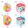 16pcs /Set Children Folding Bucket Beach Toys Play House Water Play Sand Dredging Tools(Pink)