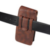For 6.1 inch Mobile Phone Cowhide Texture Oxford Cloth Waist Bag(Brown)