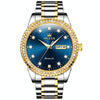 OLEVS 7003 Men Multifunctional Waterproof Mechanical Watch(Gold + Blue)
