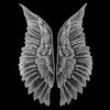 White 1 Pair Organza Wings Shape Embroidery DIY Clothing Accessories