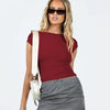 Women Sexy Backless Top Comfortable Breathable Slim Fit T-Shirt, Size: S(ESSO026 Wine Red)