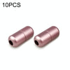 10 PCS Aluminum Metal Capsule Buckle Non Binding Shoe Lace Accessories (Pink)