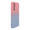 For Samsung Galaxy A16 4G / 5G ENKAY Hat-Prince MagSafe Rainbow Gradient Silicone Phone Case with Lens Film(Pink Blue)