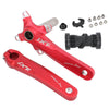 JIANKUN IXF Mountain Bike Hollow Crank Modified, Style:Left and Right Crank+Bottom Bracket(Red)