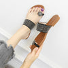 Women Summer Sandals Bohemian Style Buckle Seaside Flats Shoes, Size: 42(Black)