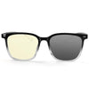 Watching Cell Phone Playing Games Anti-Blue Light Glasses Postoperative Flat Glasses, Color: Gradual Black Frame+Light Yellow To Gray Lens