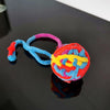 5 Colourful Woollen Cat Balls with Bell, 6cm
