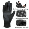 Touch Screen Anti-slip Waterproof Outdoor Sports Warm Cycling Gloves, Size: XL(Black)