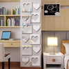 6pcs /Set Acrylic Heart Combination Mirror Stereo Wall Stickers Home Decoration Soft Mirror(Silver)