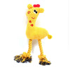 Yellow Plush Rope Squeaky Dog Toy - 25cm
