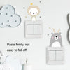 10sheets Bohemia Cute Smiley Cartoon Animal Switch Sticker Kids Room Decoration(As Show)