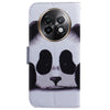 For Realme 13+ Global Coloured Drawing Flip Leather Phone Case(Panda)