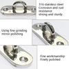 316 Stainless Steel Oval Boat Plate Seat Hand Rowing Boat Fixed Seat Accessories, Specification: 75mm