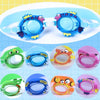 Cartoon Children Swimming Goggles Baby Waterproof Anti-fog High-definition Swimming Goggles(White Pink )