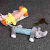 Squeaky Plush Pig Dog Toy - 25cm Long Striped Cuddly Toy