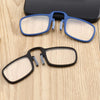 TR90 Pince-nez Reading Glasses Presbyopic Glasses with Portable Box, Degree:+1.50D(Blue)