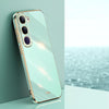 For vivo V40 Lite 5G XINLI Straight 6D Plating Gold Edge TPU Phone Case(Mint Green)