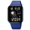 SKMEI 1863 Multifunctional Astronaut Student Digital Sports Square Watch(Blue Black Machine)