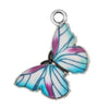 10pcs / Set Butterfly Charms Earrings Necklace Bracelet Accessories DIY Material(Purple Blue)