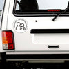 20pcs Dual People Waterproof And Sun Protection Magnetic Car Sticker(15cm)