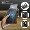 CaseMe-Me60 Multi-functional Anti-theft Swipe Passport Wallet(Brown)
