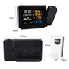 Household Color Screen Temperature And Humidity Meter Weather Forecast Projection Clock, Model: US Plug