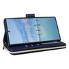 For Samsung Galaxy S22 Ultra 5G Nine-card Slots Zipper Wallet Bag Leather Phone Case(Blue)