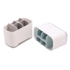 Bathroom Wash Storage Box Toilet Toothbrush Toothpaste Set Countertop Shelf, Size:L(Grey)