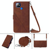 For Itel P36 Crossbody 3D Embossed Flip Leather Phone Case(Brown)