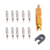 A5587 10 PCS Bicycle French Valve Core with Yellow Disassembly Tool