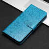 For Samsung Galaxy S25 Ultra 5G Daisy Embossed Leather Phone Case(Blue)