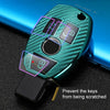 For Mercedes-Benz C-Class 3-button B Version Car TPU Key Protective Cover Key Case with Key Ring (Red)