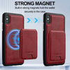 For iPhone XS Max LC.IMEEKE L3 Series Detachable RFID Card Bag Magsafe Phone Case(Red)