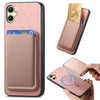 For Samsung Galaxy A06 4G Retro Magsafe Card Bag PU Back Cover Phone Case(Pink)