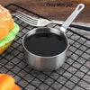 Stainless Steel Sauce Handle Mini Pot Seasoning Tools, Size:S(Silver)