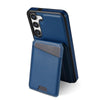 For Samsung Galaxy S23+ 5G Skin Feel Detachable Card Bag Magsafe Phone Case(Blue)