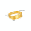 OPK GH1106 Stainless Steel Minimalist Glossy Bracelet(Gold)