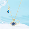 Angel Eyes Pendant Layered Necklace, Model: N2106-24 Overlap Alloy Eyes
