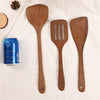 Long Handle Unpainted Chicken Wings Wooden Spatula Kitchen Utensils, Style:Large Spatula