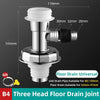 Three Head Washing Machine Floor Drain Joint Pipe Connector, Spec: B4