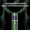 S-1090 IPX7 Waterproof 8D Portable LED Digital Display Round Electric Shaver(Silver)